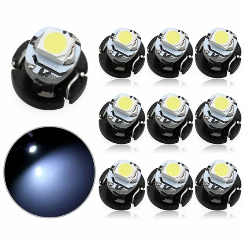 10Pcs T3 SMD LED Car Light Automobiles Neo Wedge Climate Instrument Gauge Dashboard Light Bulbs Auto Interior Indicator Lamp