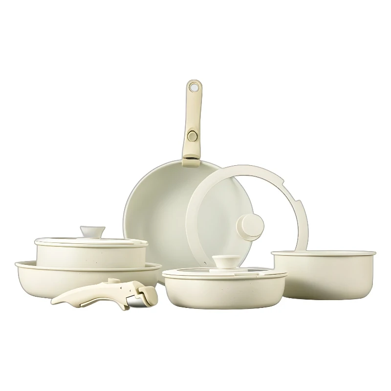 

Removable ceramic non-stick pan, high value stone pan set induction cooker