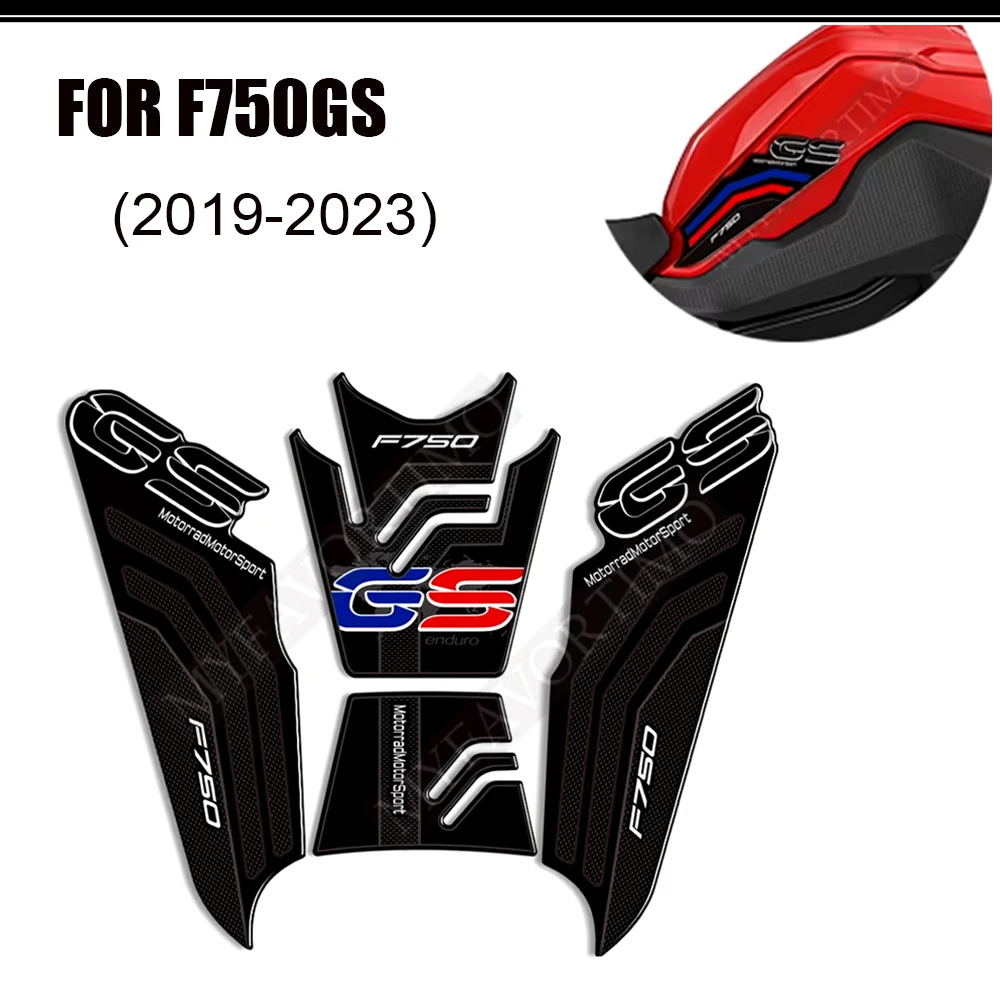 Voor Bmw F750GS F750 Adventure 2019-2023 Motorfiets Tank Pad Stickers Decals Grips Gas Side Stookolie Kit Knie bescherming