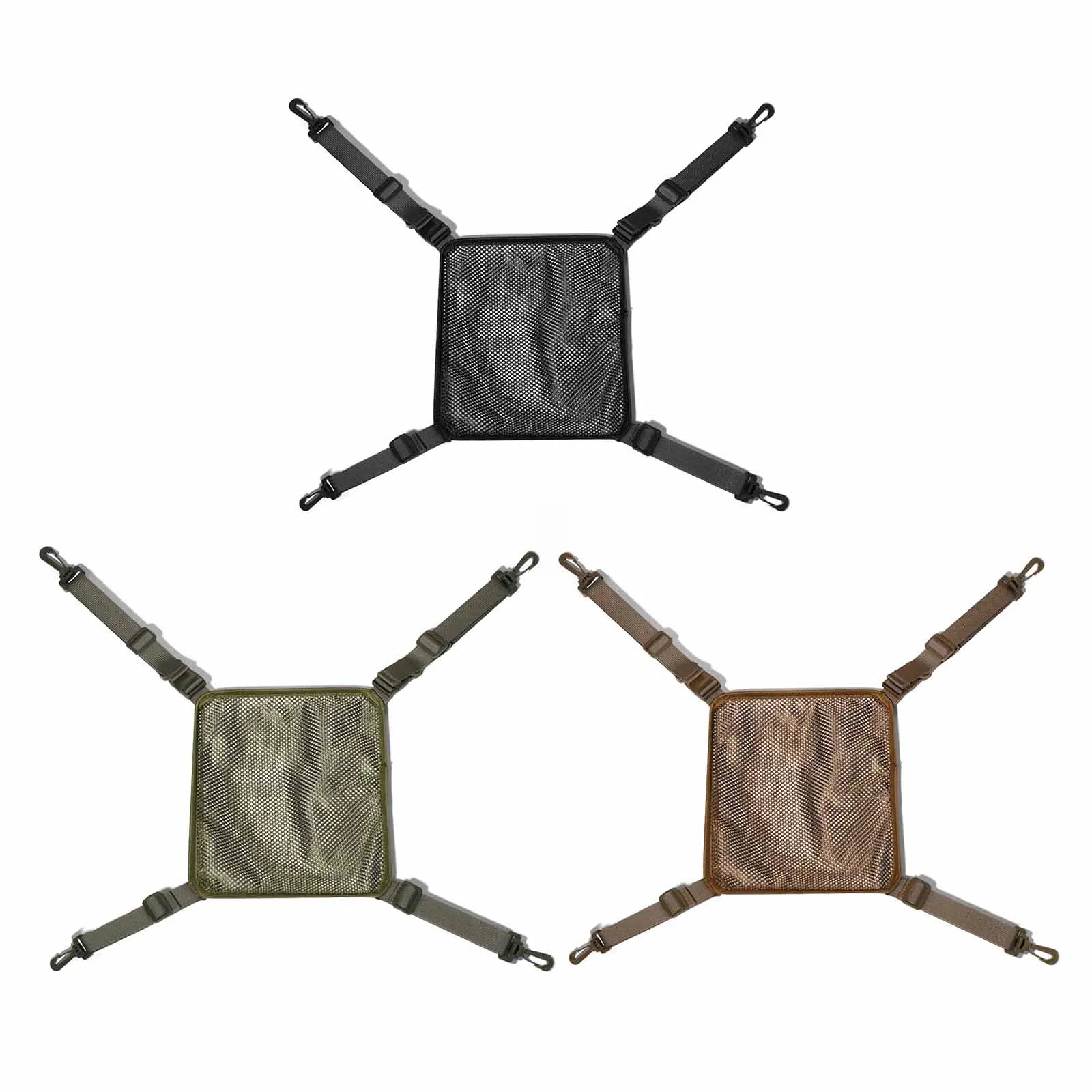 Mesh Expansion Pouch Outdoor Backpack Accessory Modular Webbing Attachment Elastic Bag Helmet Net 25x25cm