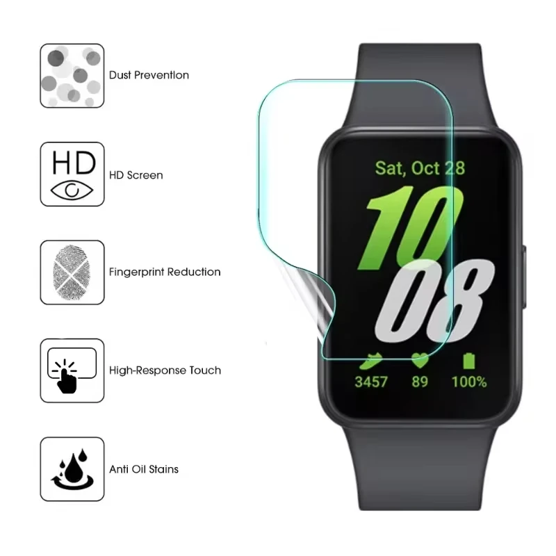 Soft Hydrogel HD Clear Film For Samsung Galaxy Watch Fit 3 Screen Anti-scratch Protector For Galaxy Fit 3 Full Cover Protector