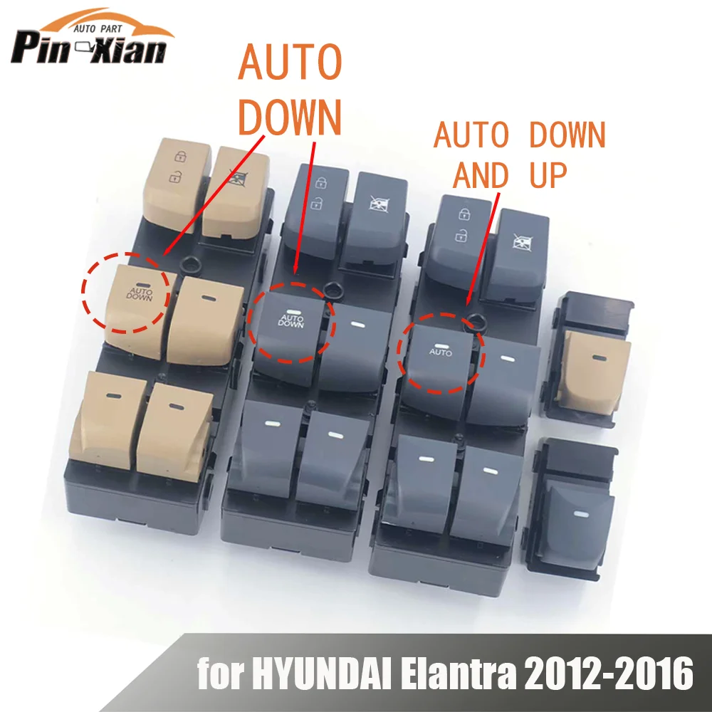 

93570-3X000RY 93570-3X000YDA for Hyundai Elantra 2012 2013 2014 2015 2016 AUTO DOWN Left Driver Master Door Window Switch