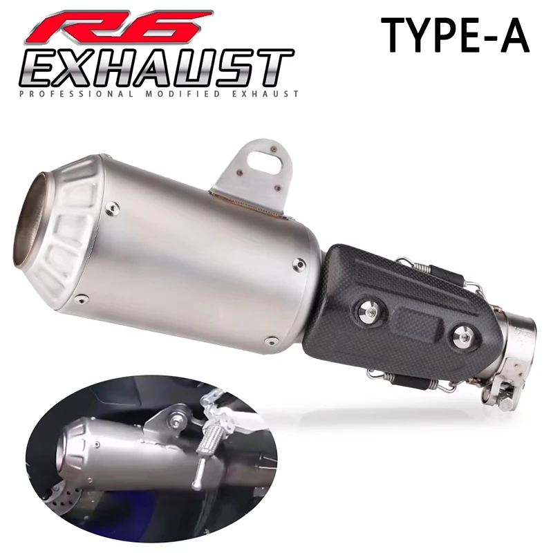 

Universal 61mm Performance Motorcycle Exhaust Motorcycle Exhaust Intermediate Tube With Db Killer For Yamaha YZF-R6 N2006-2020