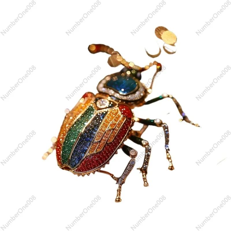 Original Design Siberian Direct Animal Brooch - Beetle Insect Pin, Unique Corsage Accessory