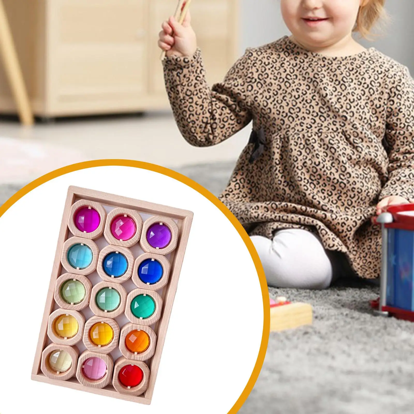 مكعبات بناء قوس قزح مكعبات التراص للأطفال الأولاد والبنات من عمر 3 إلى 6 سنوات