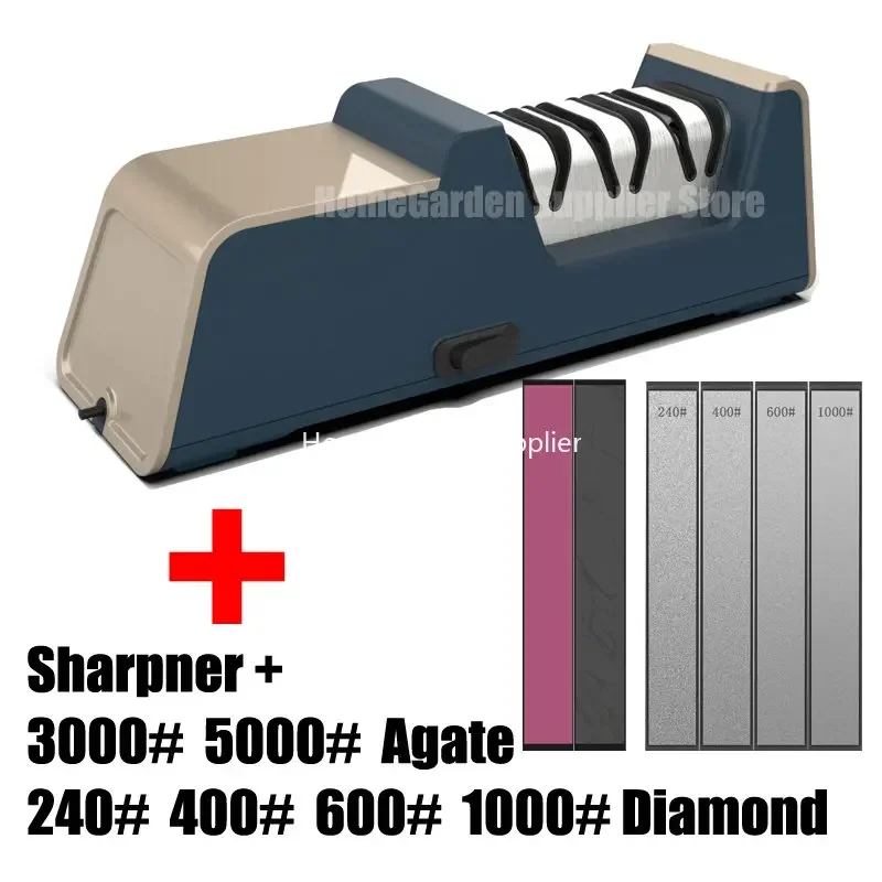 

Electric Diamond Knife Sharpener Package Polishing Professional Kitchen Agate Corundum Knife Sharpening Stone Tool 240 800 3000