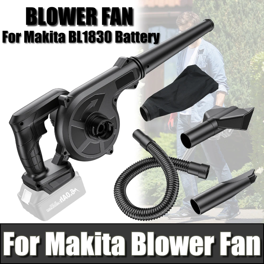 New Koopa Tool Mini Cordless Leaf Blower For 18V Makita BL1830 Battery Vacuum 150CFM Up To 230MPH, 2-in-1 Handle Electric Blower