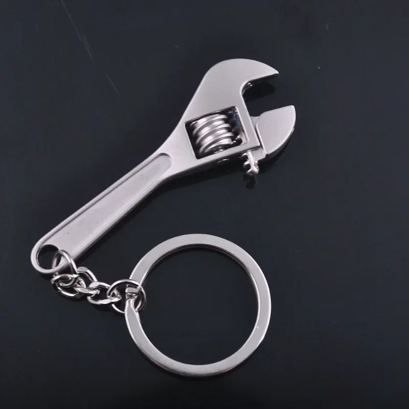 Corrente chave ajustável Mini chave inglesa, criativo anel chaveiro, saco do presente e pingente do carro, gadget masculino