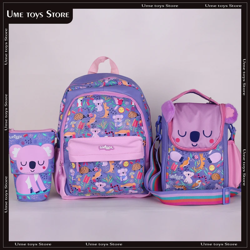 Australia smiggle koala series schoolbags children\'s burden-reducing backpack student girl cartoon kawaii schoolbag meal package