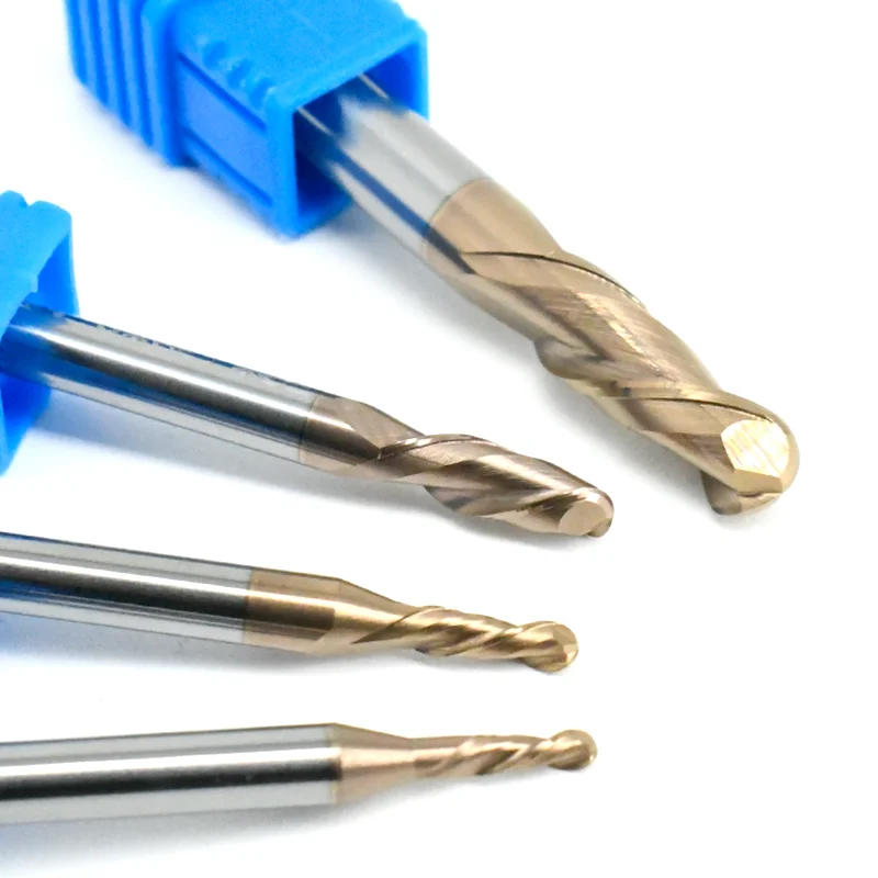 HRC60 2 Flute Ball Nose End Mill tungsten carbide cutter CNC Router Bits Milling Tools for Metal Steel