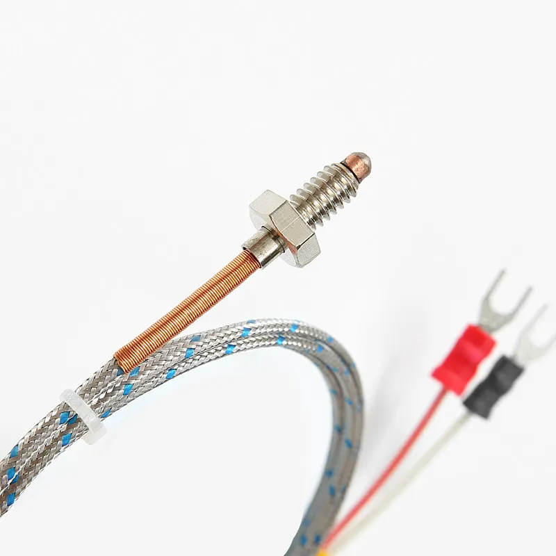 

M6 thread thermocouple K type 2M thread temperature measuring wire tool installation thread temperature probe 0-400℃.