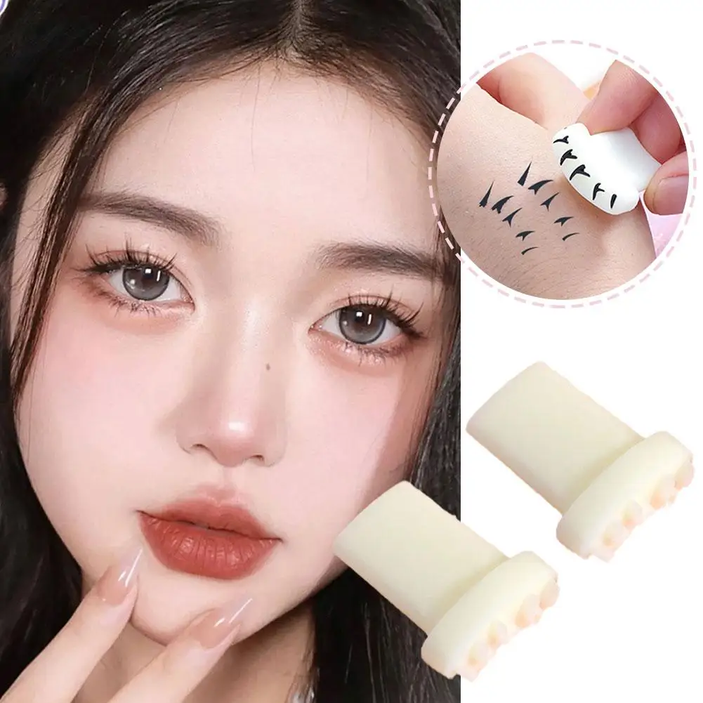 Silicone Falso Eyelash Seal Extension Stamps, Maquiagem Tool para iniciantes, Conveniente Simulação Natural, Mascara Sticker Brows, T E9V0