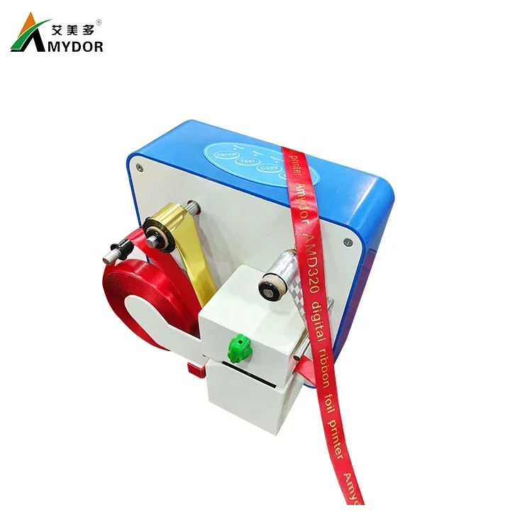 

AMD320 Gift Ribbon Foil Printer Packaging Ribbon Digital Hot Foil Stamping Machine