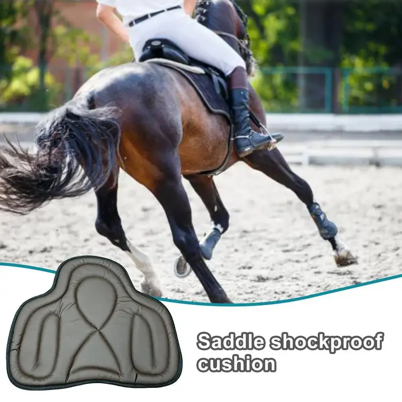 Cuscino per sella per equitazione Cuscino per sedile equestre morbido antiscivolo antiurto in pelle PU Cuscino per sella lungo occidentale Forniture equestri