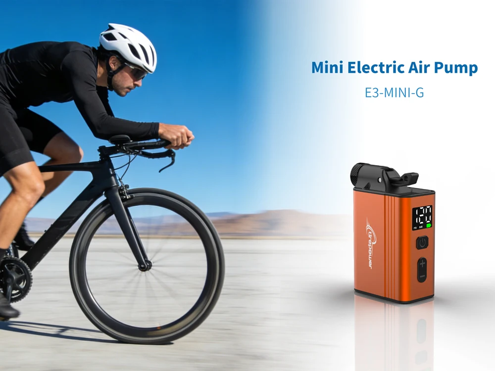 120 PSI Tragbare Elektrische Luftpumpe mit Anpassbarer Reifendruckanzeige für MTB und Rennräder mit Schrader- und Presta-Ventil – Detail 10