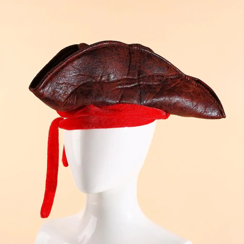 Halloween Pirate Hat Novelty Accessories Versatile Costume Cap Cosplay for Carnival Holiday Stage Performance Halloween Party