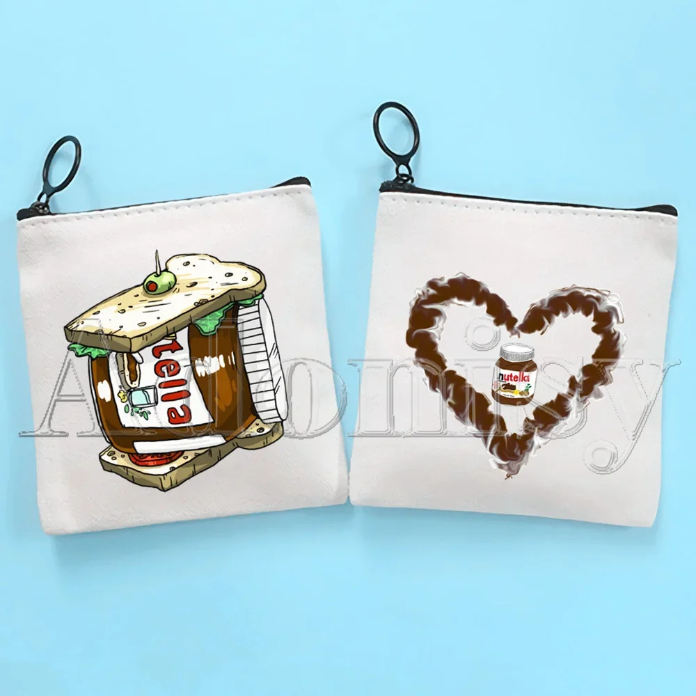 Nutella Canvas Coin Purse Custompattern Logo Storage Pouch Canvas Bag New Coin Bag Key Coin Purse