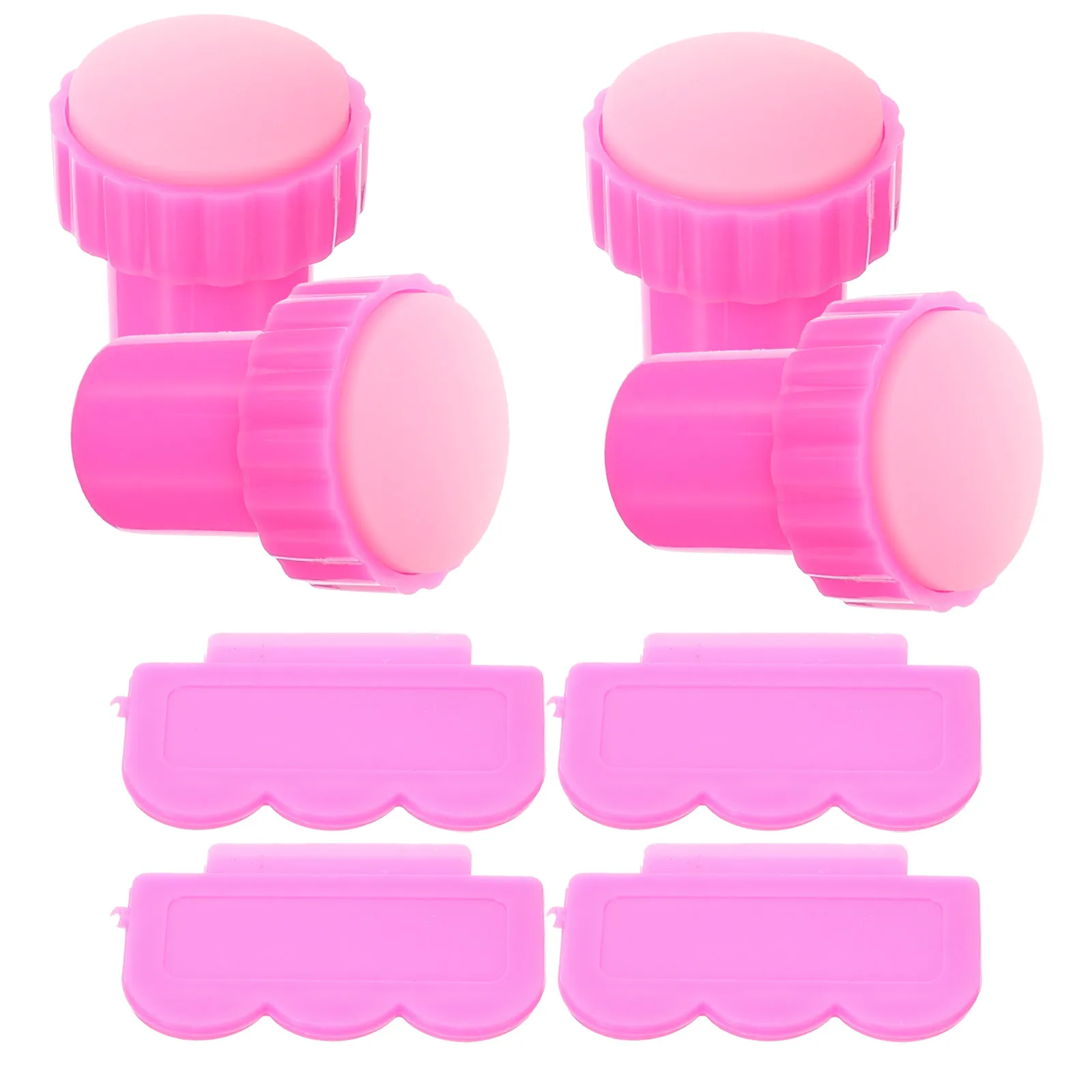 

4 Sets Stamping Tools French Manicure Supplies Salon Stamper Kit Plastic Nail Stamping Tool Templates Design Nail Tools