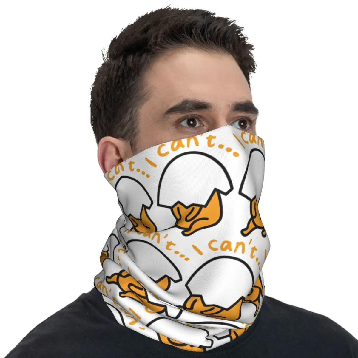 Gudetama I Can Not Bandana Vintage Balaclava Autumn Hiking Camping Dustproof Cycling Mask Soft Bike Face Masks