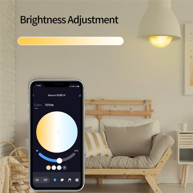 

TKOH-Tuya Dimmable Smart Home LED Bulb 15W 220-240V E27 Wifi Bluetooth Voice Controlled Decor Lighting