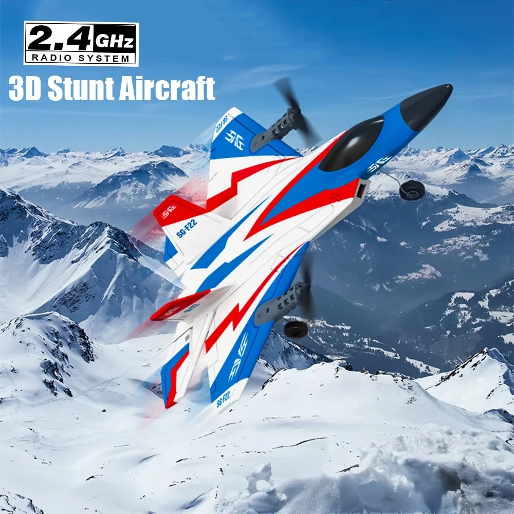 New RC Plane F22 Stunts Plane 2.4G Radio Control Glider Remote Control 3D Plane Glider Airplane EPP Foam Boys Toys for Children