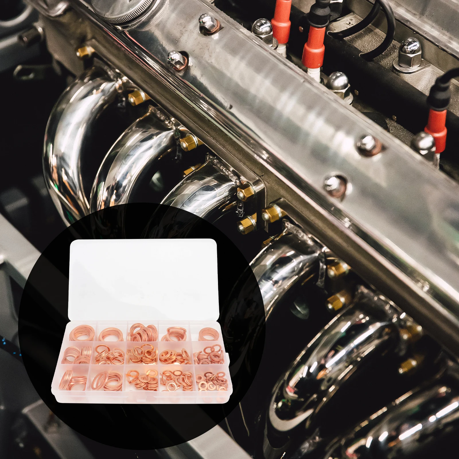 

280 шт. медная прокладка, комбинированные уплотнительные шайбы, заглушка поддона, плоский ассортимент, электропроводность, автомобильное морское оборудование