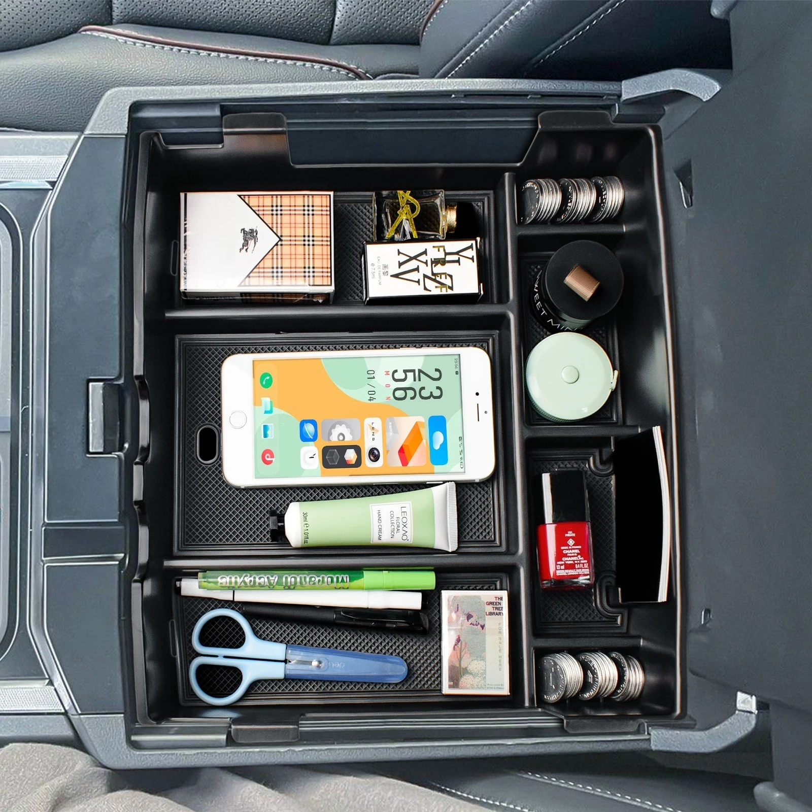 

TACOBRO Center Console Organizer Insert Tray For 2023 2024 Ford F250 F350 F450 F550 Armrest Storage Box Secondary Car Tray Box
