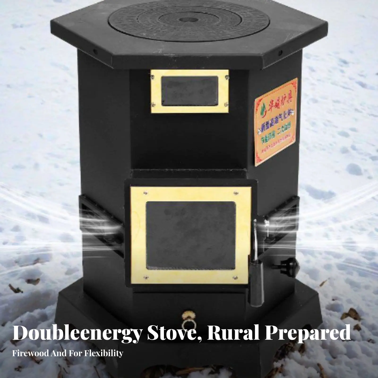 

Газификационная дровяная печь, бездымный двухтопливный комнатный обогреватель, для сельского быта, многофункциональный