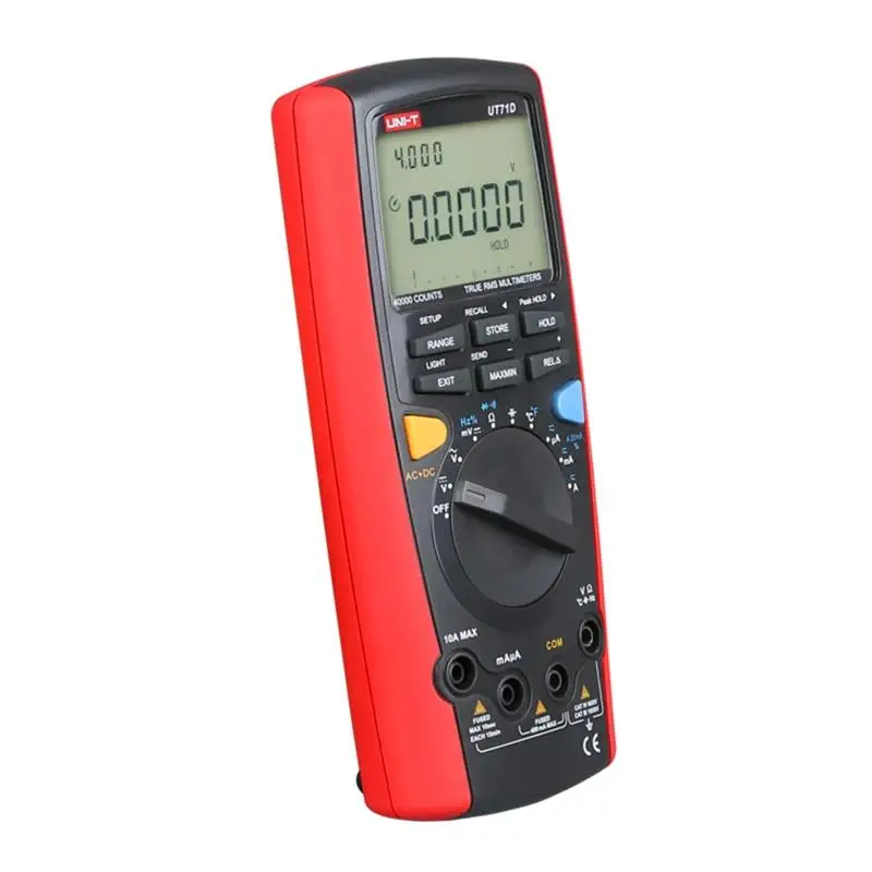 UNI-T UT71D مقياس متعدد ذكي LCD 39999 عرض رقمي تيار متردد + تيار مستمر الجهد الحالي واجهة USB صحيح RMS REL نطاق تلقائي