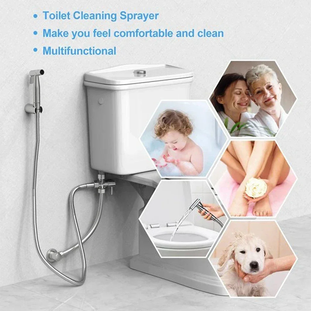 Stainless Steel Faucet Spray Head Handheld Toilet Bidet Faucet Stainless Steel Hand Bidet Sprayers Brushed Water Sprayer