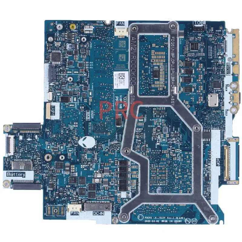 I5-10300H For DELL M15 R3 Laptop Motherboard LA-J522P 0RK3FG SRH84 N18P-G62-A1 GTX1650TI/4G Notebook Mainboard 8G RAM On Board