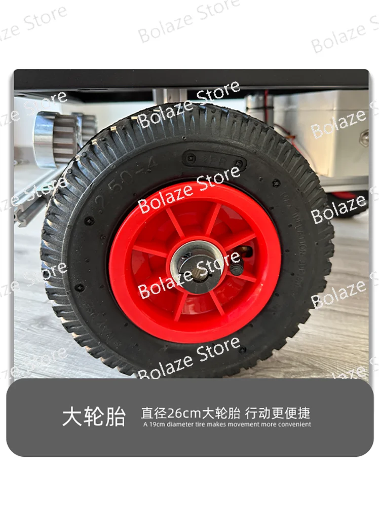 Metal remote control car Personalized DIY heavy duty stable transport power powerful stainless steel flat electric vehicle