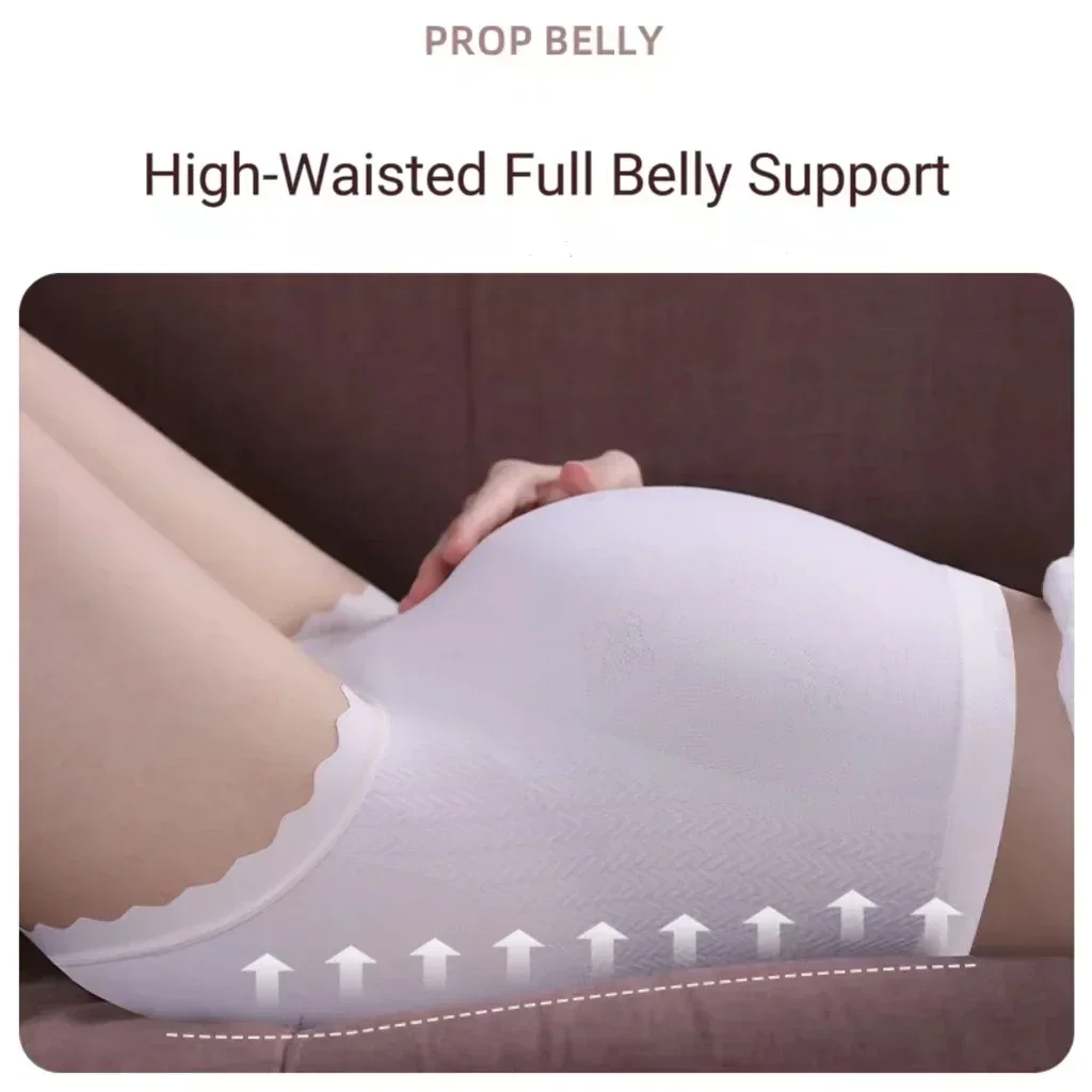 Large Size Maternity Panties Women Cotton Antibacterial Pregnancy Special Panties Non-Marking Breathable High-Waisted Shorts