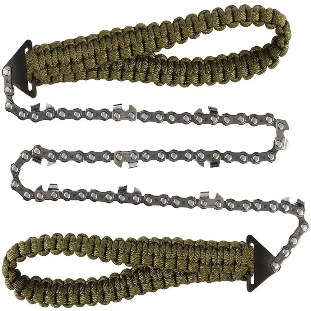 Scie à chaîne manuelle en corde tressée, coupe-fil portable d'urgence pour le camping, outils portables pour le camping et la randonnée en extérieur
