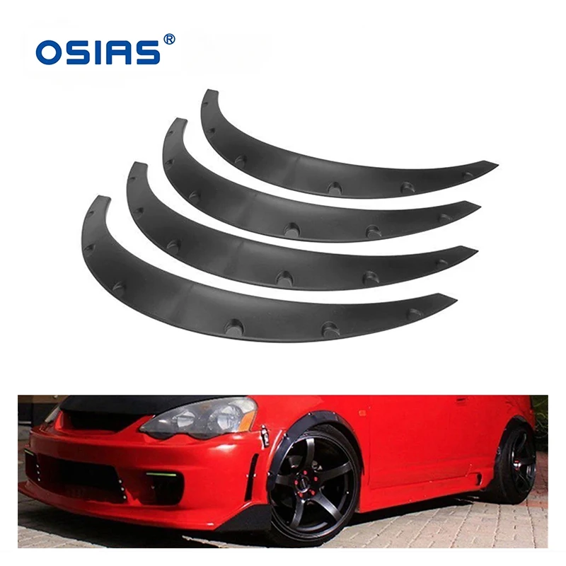 Universal 4pcs 78/84cm Car Fender Flares Arch Wing Extender Arch Brow Car Wheel Lip Body Kit Protective Cover Trim Mudguards