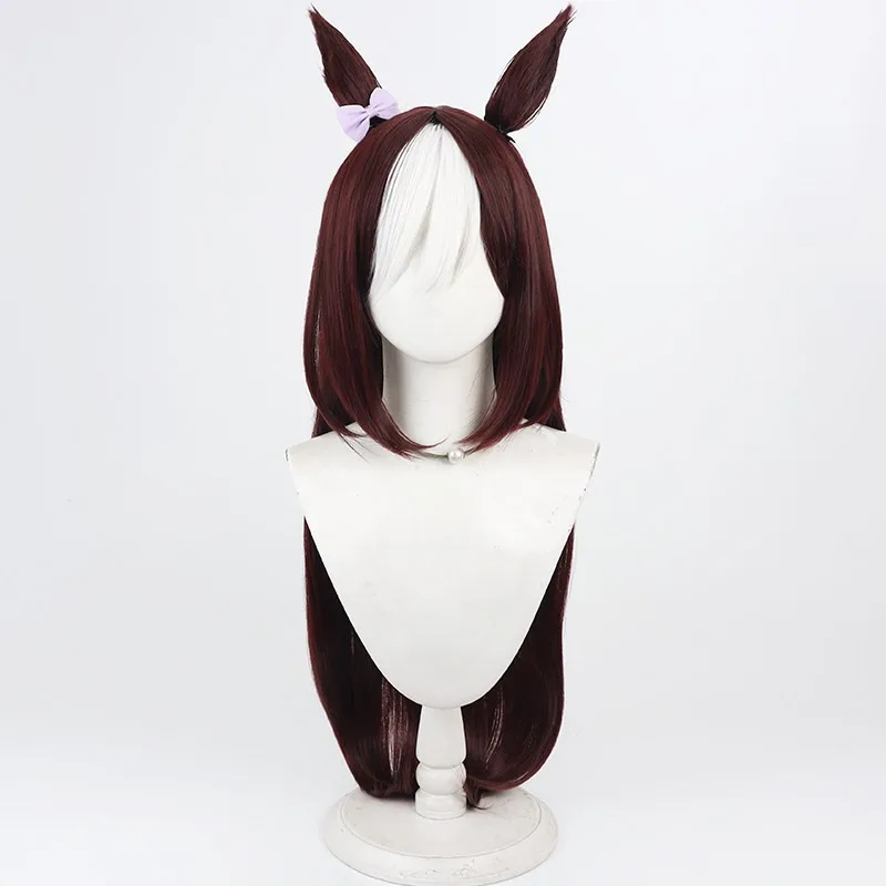 New Anime Pretty Derby Special Week Cosplay Wig Horse Ears Tail Halloween Party Carnival Role Play Heat Resistant Synthetic Wig