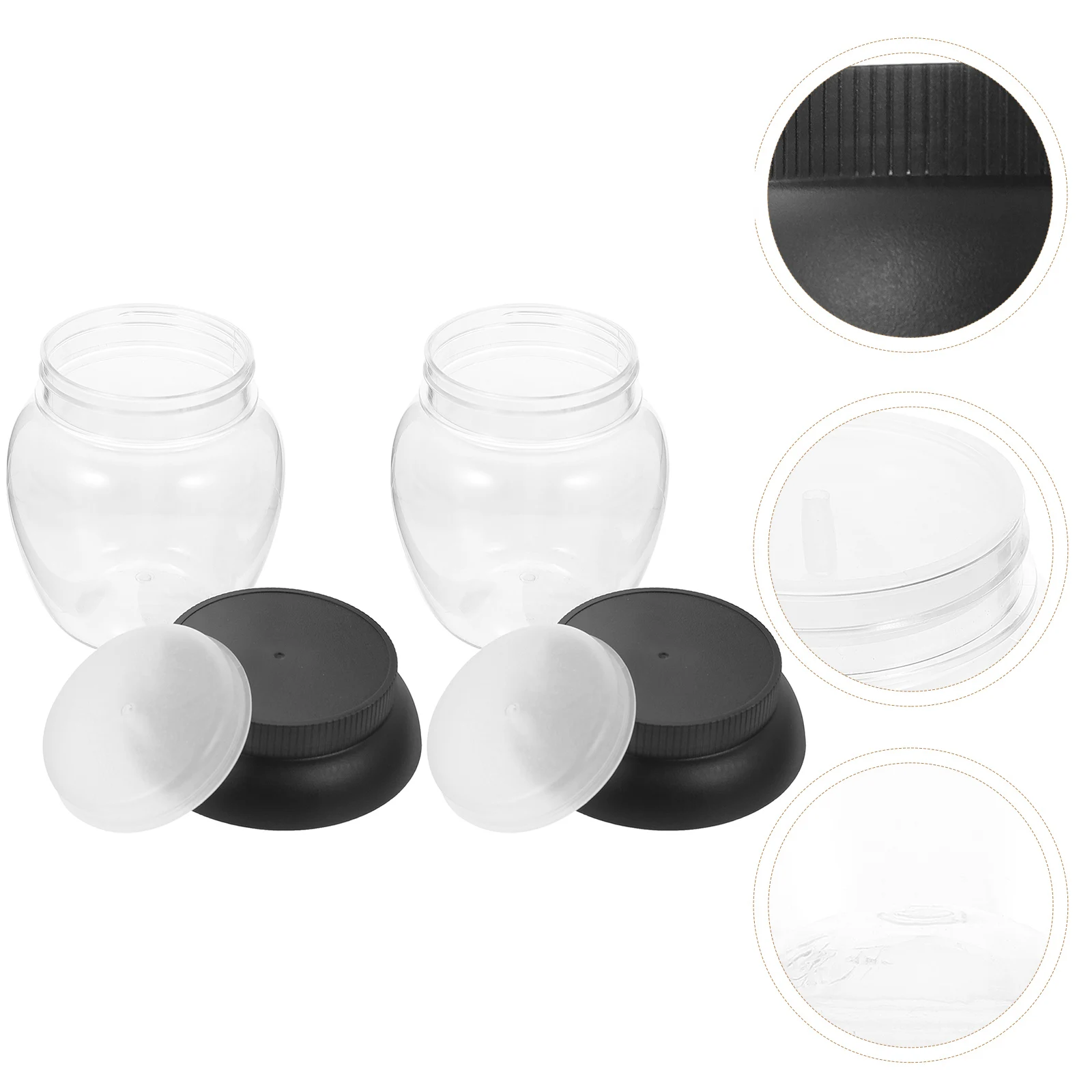 

2pcs Plastic Kimchi Jar Smooth Surface Sealed Lid Fermentation Storage Kitchen Pickle Container Large Capacity Vegetable Crock