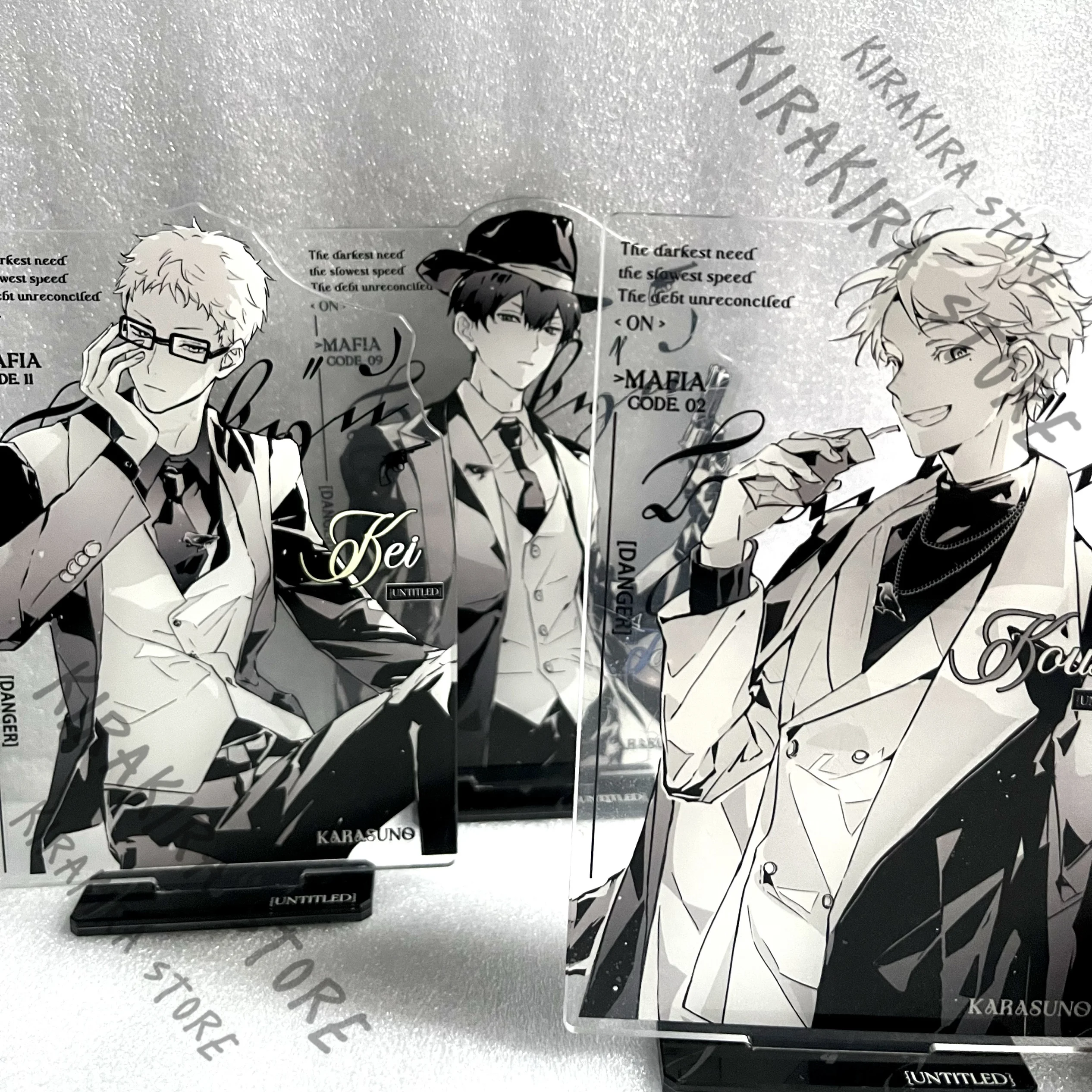 

Haikyuu!! Kei Tsukishima Double Flash Badge Cosplay Acrylic Standing Plate Oikawa Tooru Miya Atsumu Signboard Laser Ticket