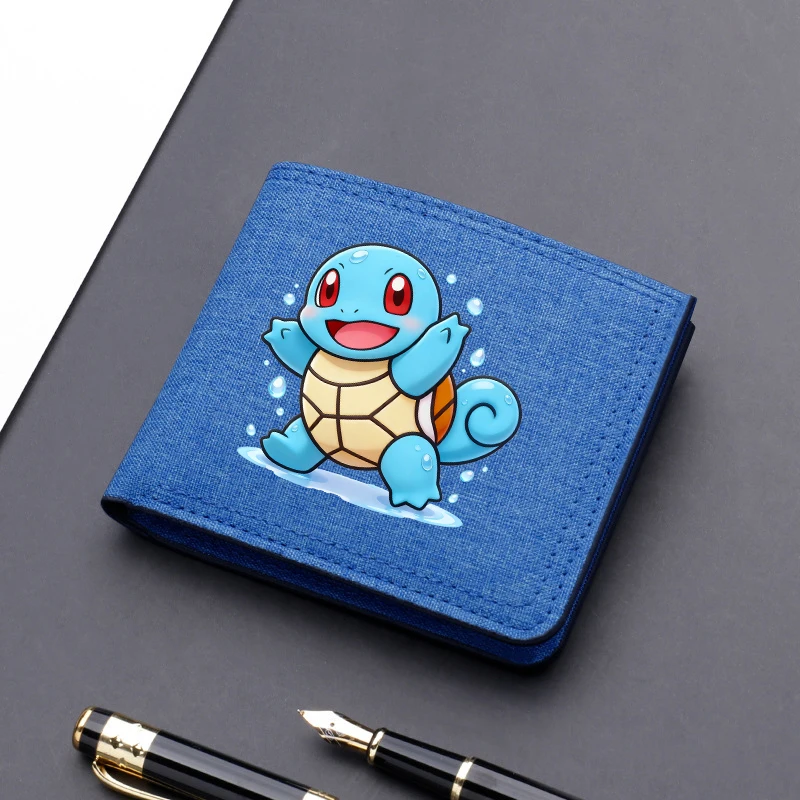 

Pokemons Cute Multiple Roles Boy Girl Coin Purse Game Cartoon Anime Kids Foldable Wallet Business Daily ID Card Storage Mini Bag