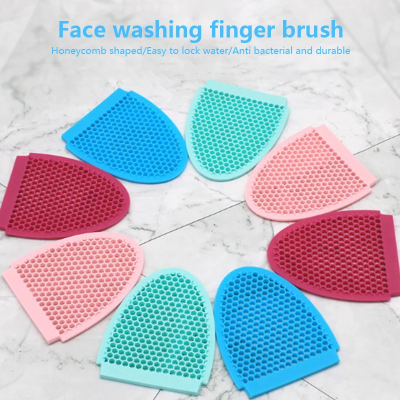 Double-Sided Manual Facial Cleansing Brush Silicone Scrubbers Food Grade Deep Wash Pores Shrink Dead Skin Exfoliating