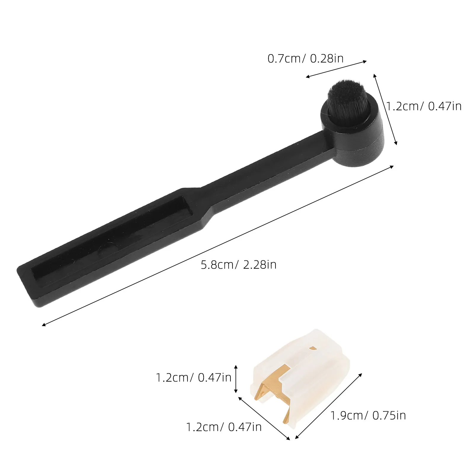 4Pcs Record Player Needle Stylus Replacement Aluminum Shaft Turntable Needle Replacement Vinyl Brush for Phonograph