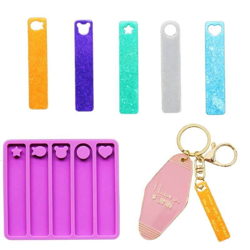 Bookmark Resin Molds DIY Keychain Moulds Bookmark Making Craft Accessories Epoxy Resin Casting Molds for DIY Resin Craft