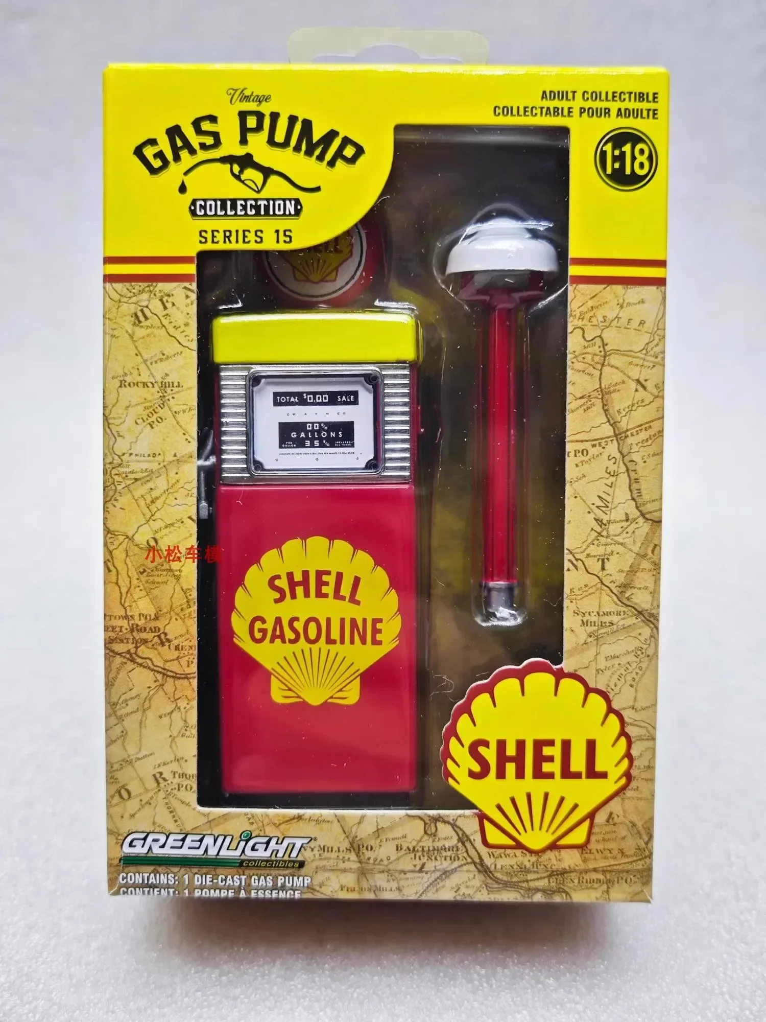 1:18 Retro Air Pump 1951 Wayne 505 Air Pump Gas Station Small Collection Gifts Toy Gifts