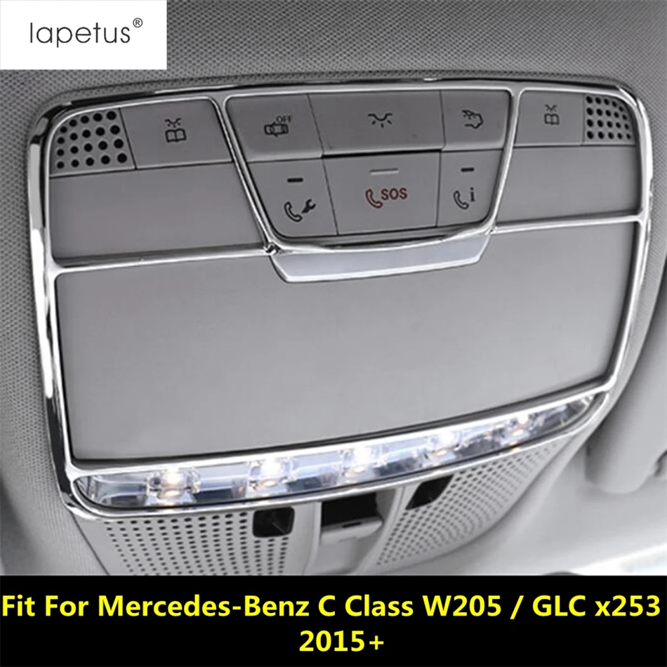 Upper Roof Reading Lights Lamps Frame Cover Trim For Mercedes-Benz C Class W205 / GLC X253 2015 - 2021 Accessories Interior Kit