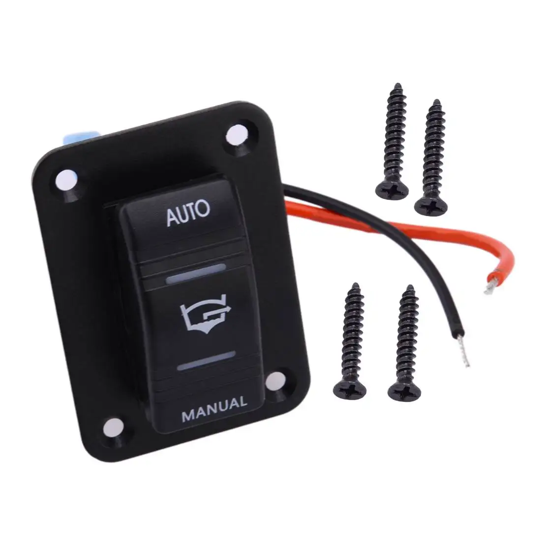 DWCX Red LED 3 Way On-Off-On Car Marine Boat Bilge Pump Rocker Switch Panel