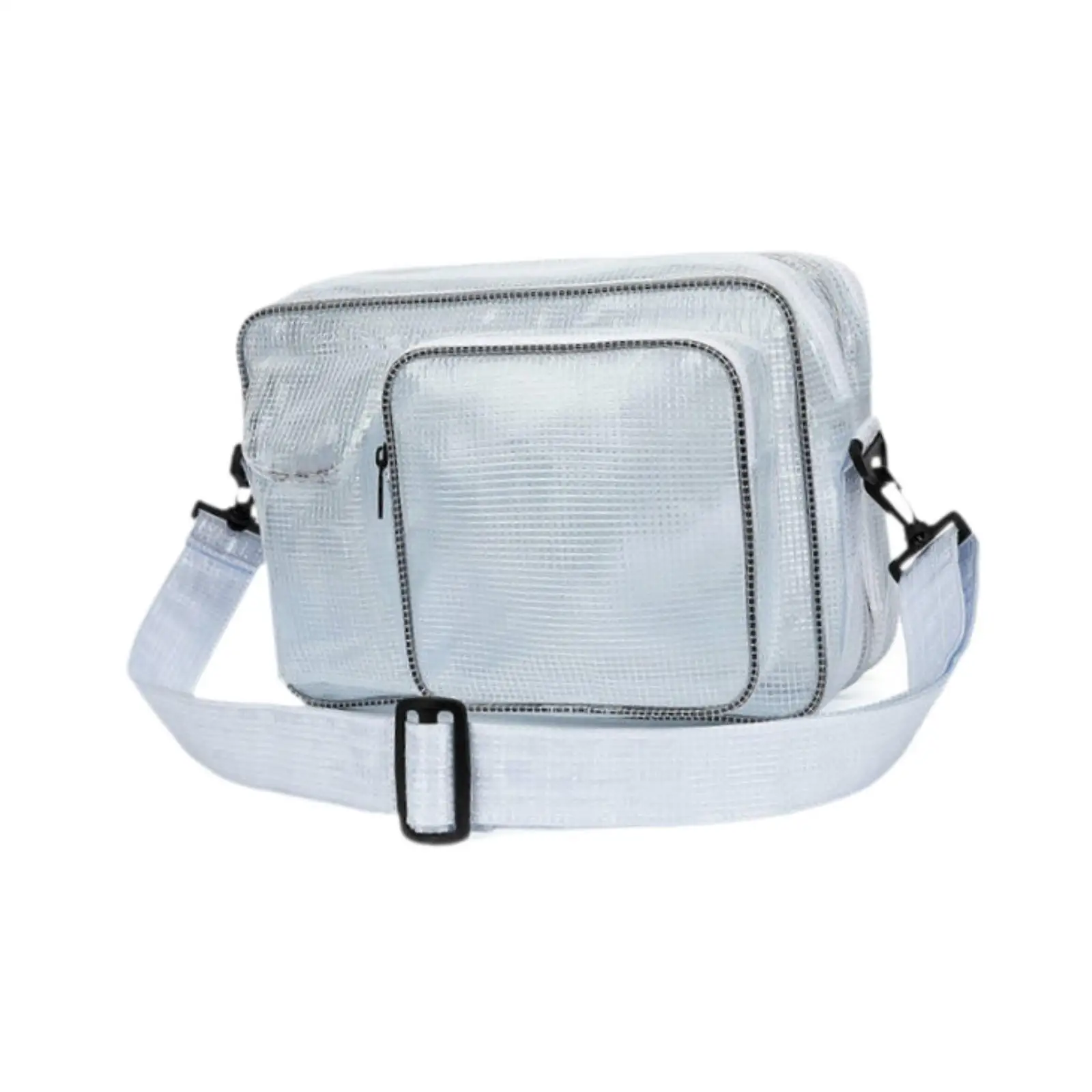 Transparent Cleanroom Tool Bag Clear Tool Bag Portable Full Cover PVC Adjustable Strap Shoulder Bag for Women Men Hiking