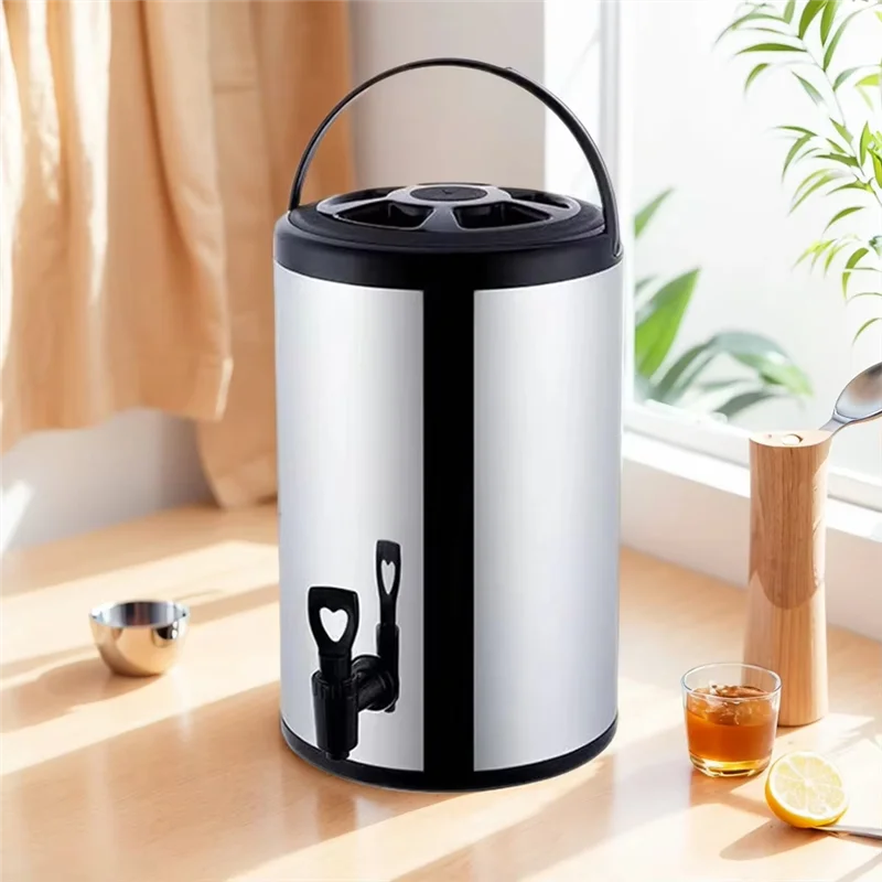 【Flash-Deal!】Stainless Steel Insulated Beverage Dispenser For Large-Capacity Double Layer Insulation For Long Time