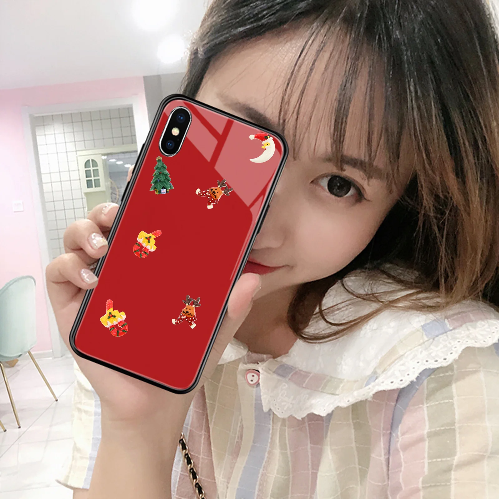 

30Pcs Resin Christmas Charms Flat Back Embellishments DIY Scrapbook Album Phone Case Craft Accessories Christmas Ornaments DIY