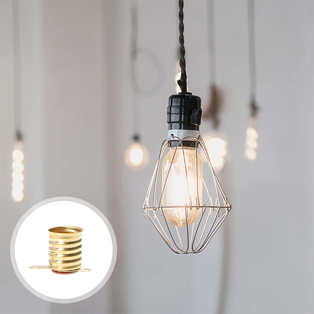 

20 Pcs Lamp Holder Bulb Light Socket Base Fitting Parts Short Feet Screw Copper Material Lighting Accessories Socket