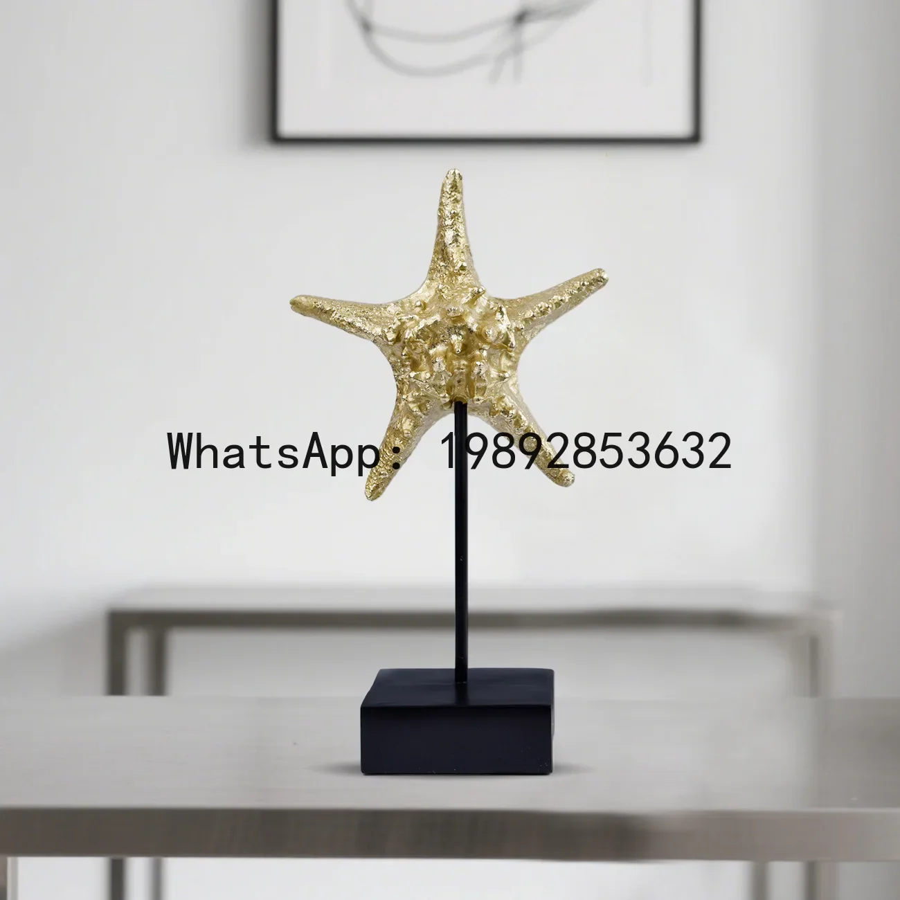 

Resin Handicrafts Golden Conch Seahorse Marine Life Simulated Animal Sculptures Ocean Ornament Home Decoration Accessories